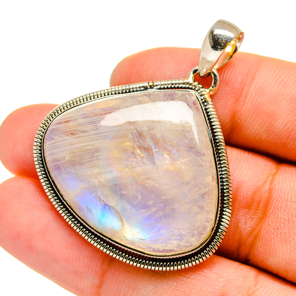 Rainbow Moonstone Pendants handcrafted by Ana Silver Co - PD13179