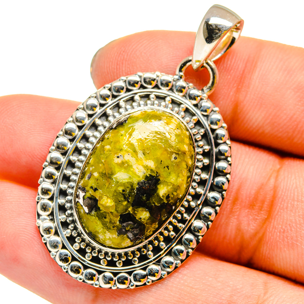 African Green Opal Pendants handcrafted by Ana Silver Co - PD13191