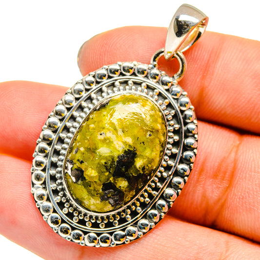 African Green Opal Pendants handcrafted by Ana Silver Co - PD13191