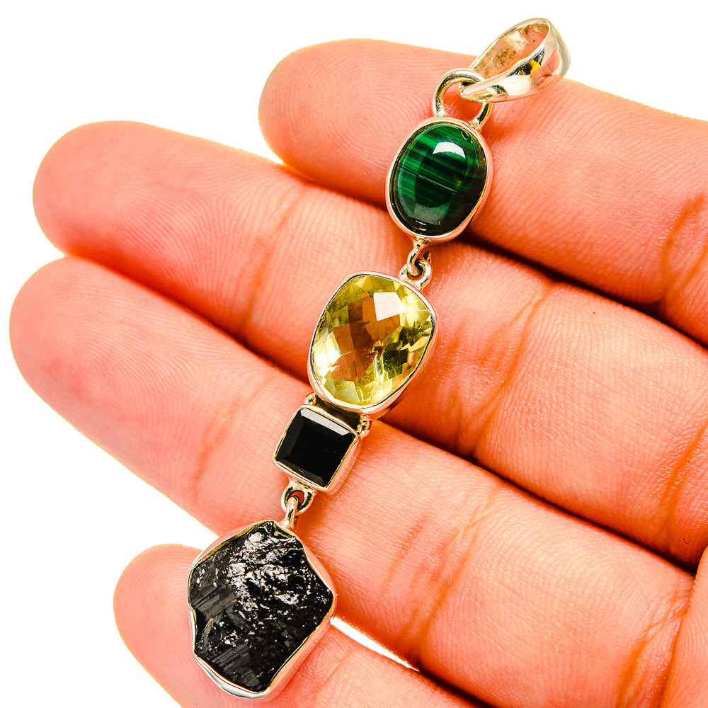 Black Tourmaline Pendants handcrafted by Ana Silver Co - PD13195