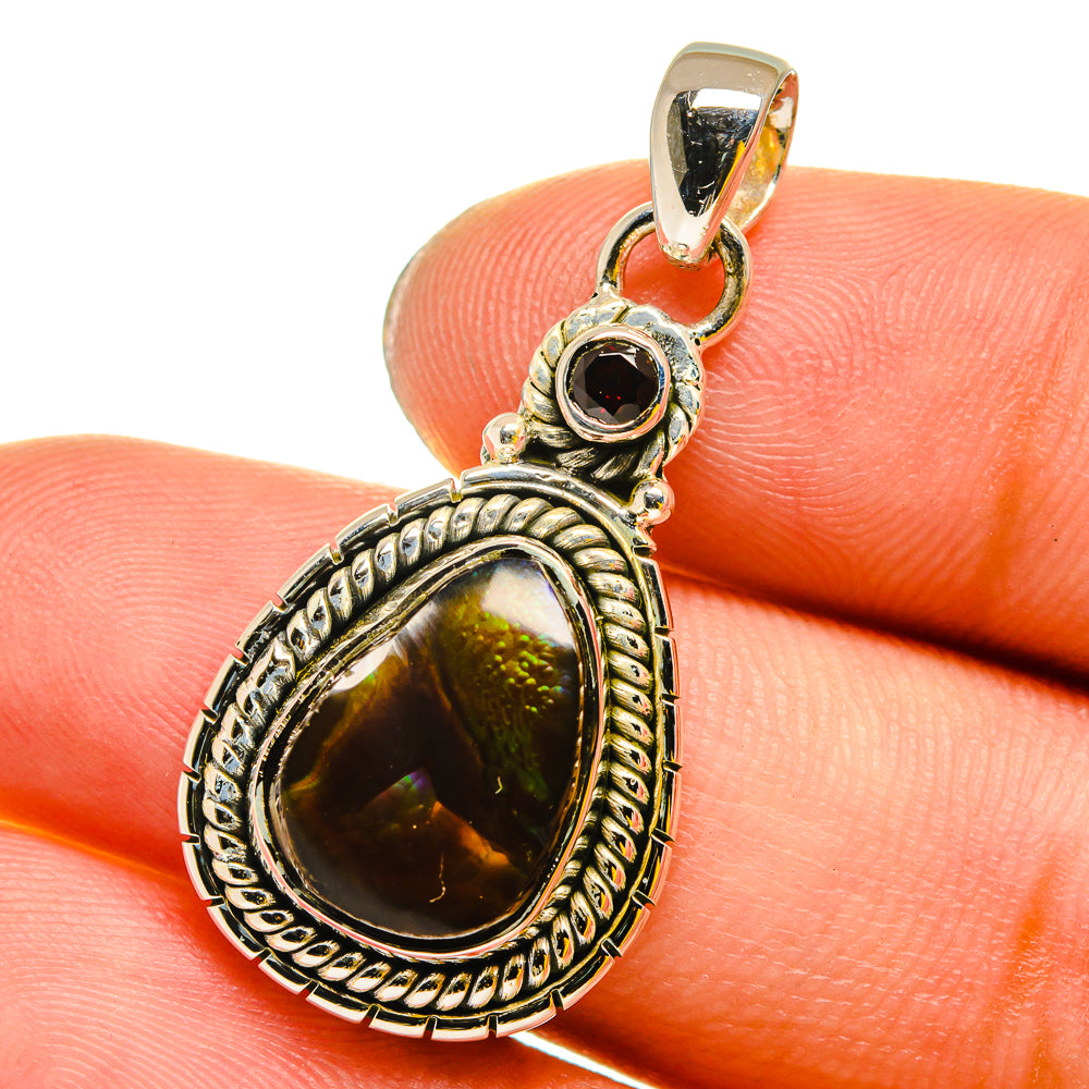 Mexican Fire Agate Pendants handcrafted by Ana Silver Co - PD13200