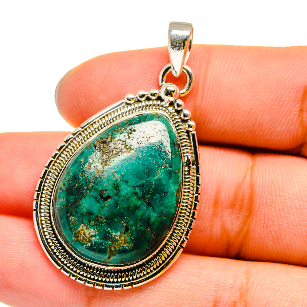 Chrysocolla Pendants handcrafted by Ana Silver Co - PD13201