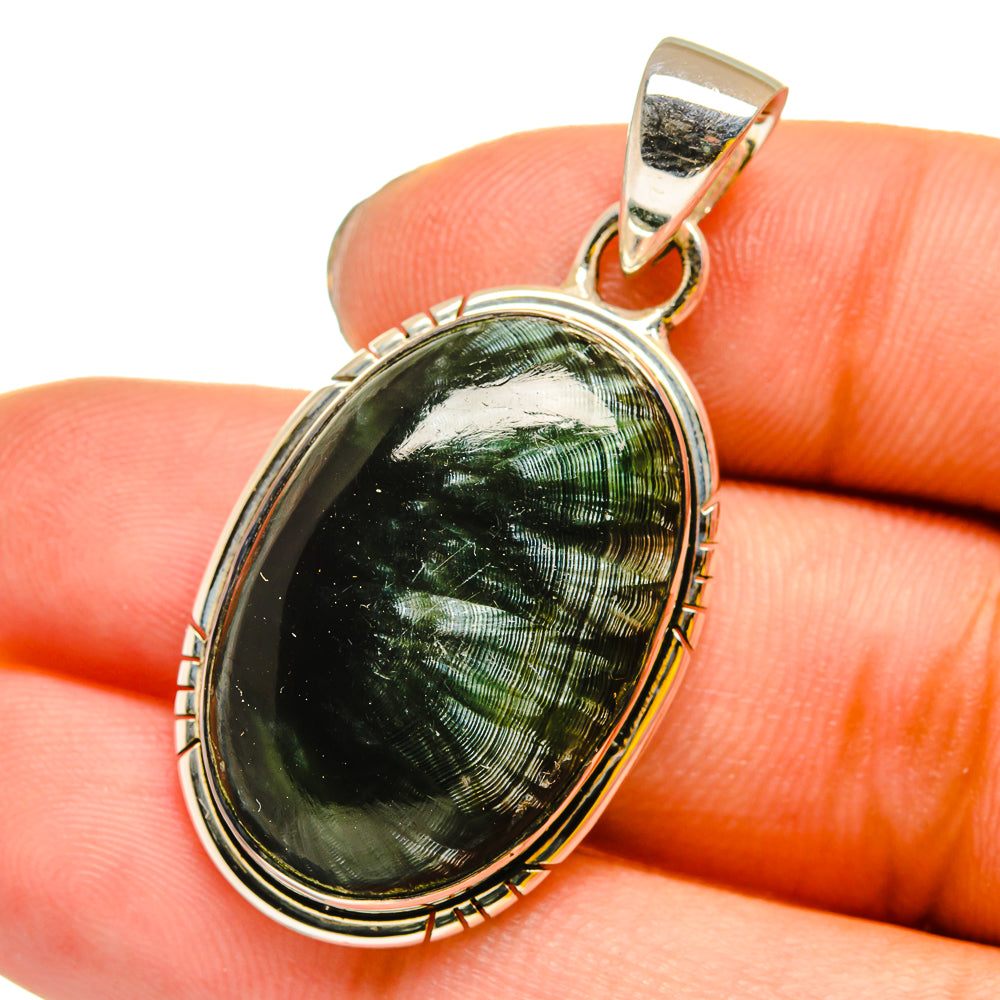 Seraphinite Pendants handcrafted by Ana Silver Co - PD13211