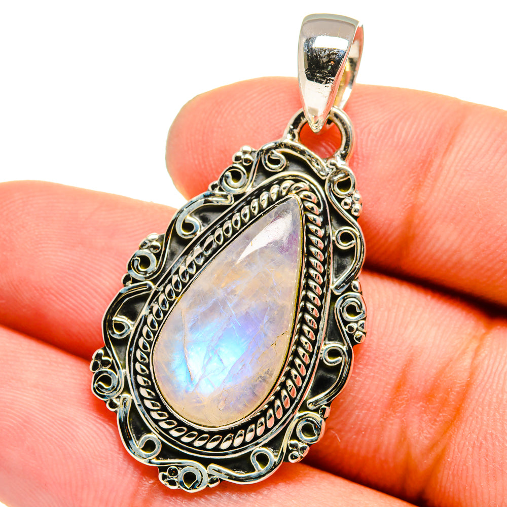 Rainbow Moonstone Pendants handcrafted by Ana Silver Co - PD13225