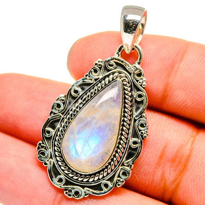 Rainbow Moonstone Pendants handcrafted by Ana Silver Co - PD13225
