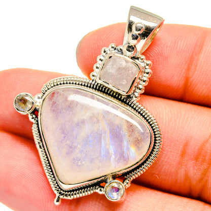 Rainbow Moonstone Pendants handcrafted by Ana Silver Co - PD13226