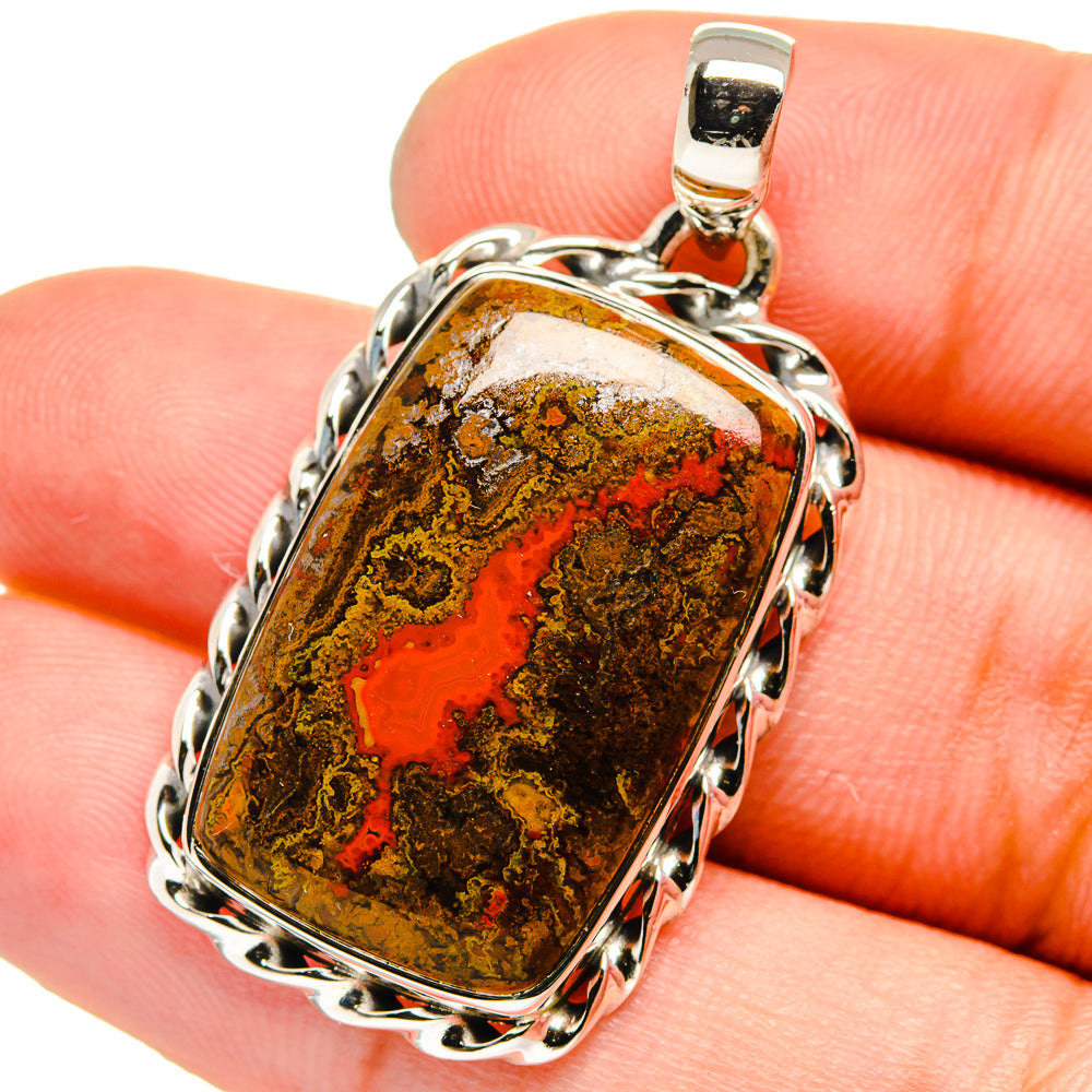 Moroccan Agate Pendants handcrafted by Ana Silver Co - PD13228