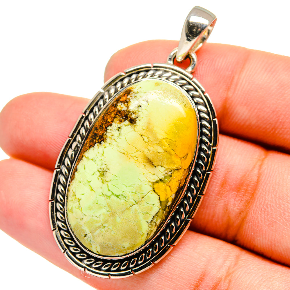 Lemon Chrysoprase Pendants handcrafted by Ana Silver Co - PD13237