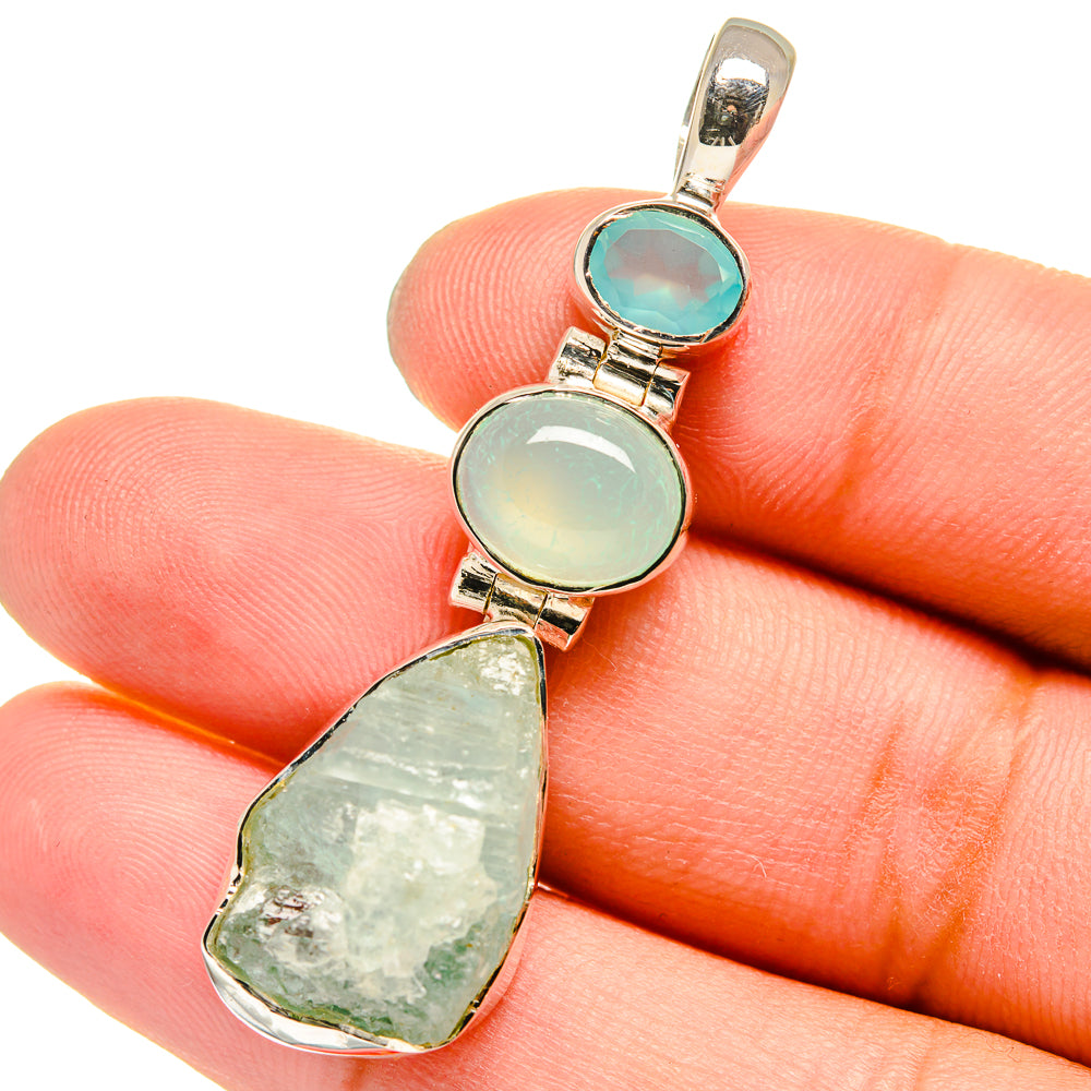 Aquamarine Pendants handcrafted by Ana Silver Co - PD13242