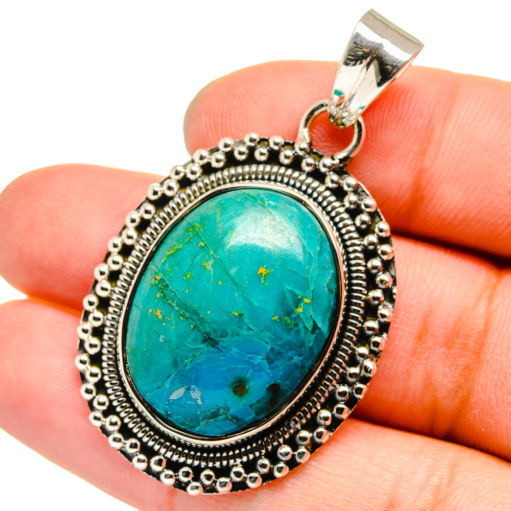Chrysocolla Pendants handcrafted by Ana Silver Co - PD13252