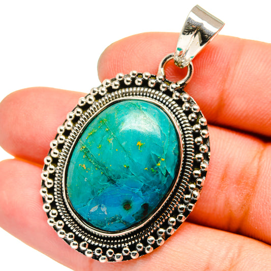 Chrysocolla Pendants handcrafted by Ana Silver Co - PD13252