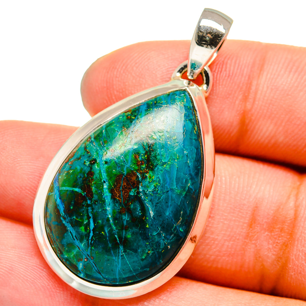 Chrysocolla Pendants handcrafted by Ana Silver Co - PD13261