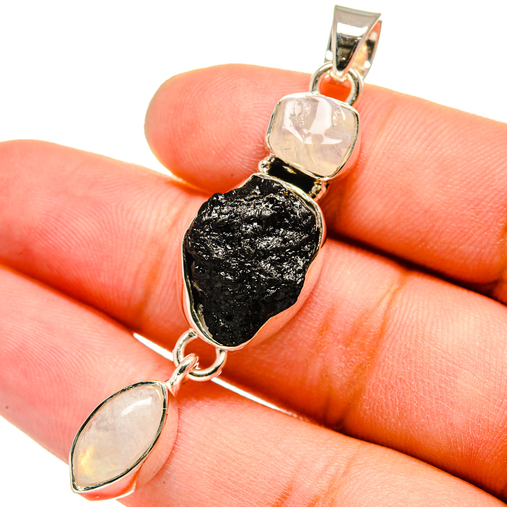 Black Tourmaline Pendants handcrafted by Ana Silver Co - PD13266