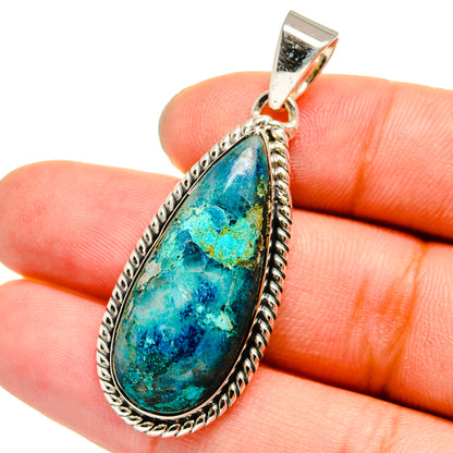 Chrysocolla Pendants handcrafted by Ana Silver Co - PD13268