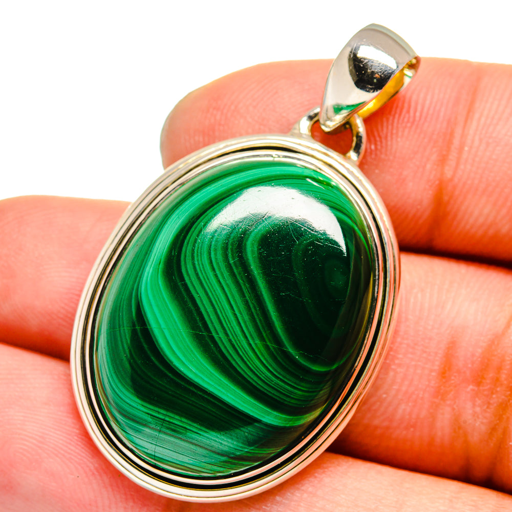 Malachite Pendants handcrafted by Ana Silver Co - PD13294