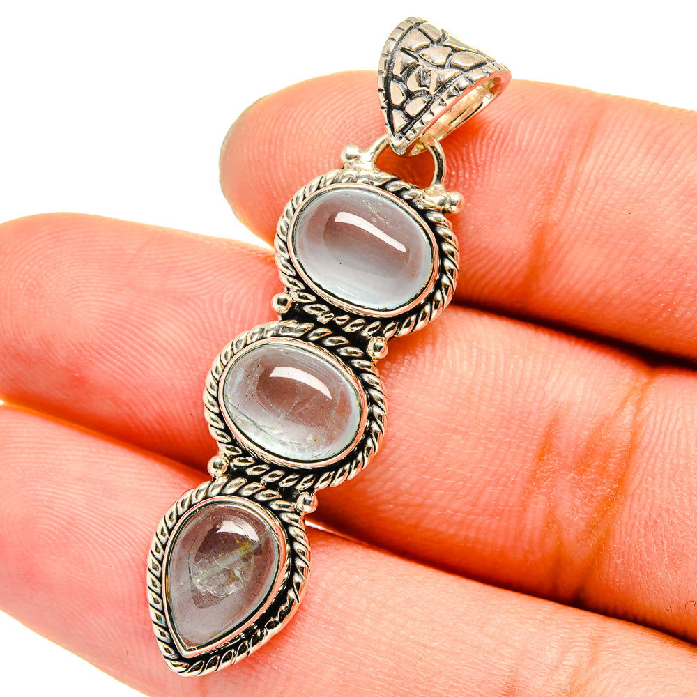 Aquamarine Pendants handcrafted by Ana Silver Co - PD13299