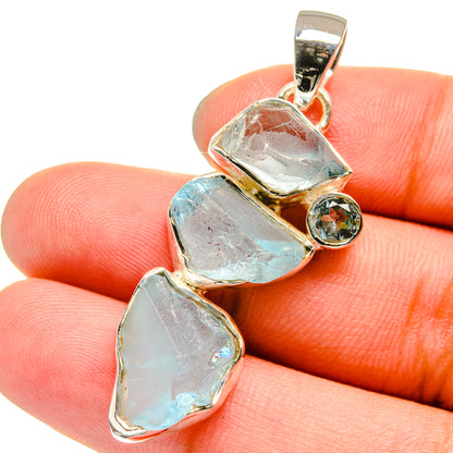 Aquamarine Pendants handcrafted by Ana Silver Co - PD13300