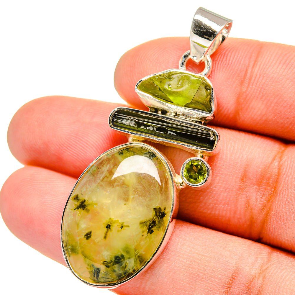 Prehnite Pendants handcrafted by Ana Silver Co - PD13302