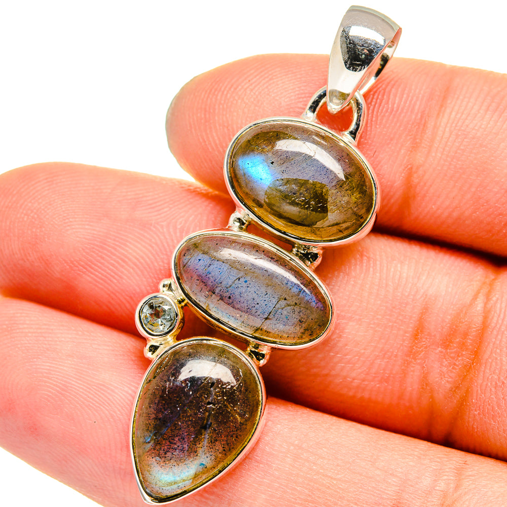 Labradorite Pendants handcrafted by Ana Silver Co - PD13310
