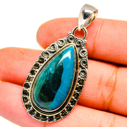 Chrysocolla Pendants handcrafted by Ana Silver Co - PD13319