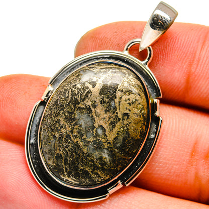 Pyrite Agate Pendants handcrafted by Ana Silver Co - PD13321