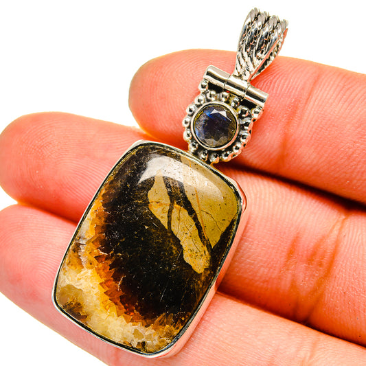 Septarian Nodule Pendants handcrafted by Ana Silver Co - PD13347