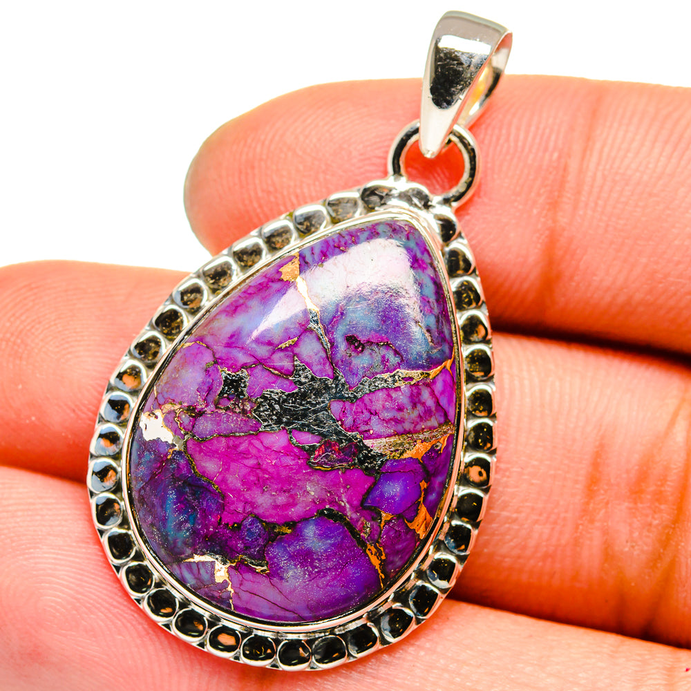 Purple Copper Composite Turquoise Pendants handcrafted by Ana Silver Co - PD13356
