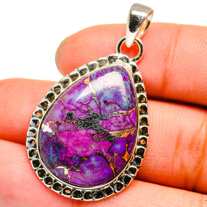 Purple Copper Composite Turquoise Pendants handcrafted by Ana Silver Co - PD13356