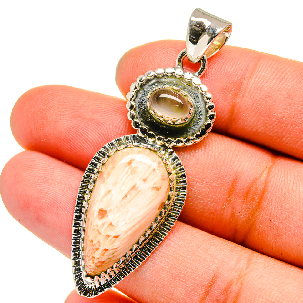 Scolecite Pendants handcrafted by Ana Silver Co - PD13372