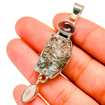 Peruvian Opal Pendants handcrafted by Ana Silver Co - PD13384