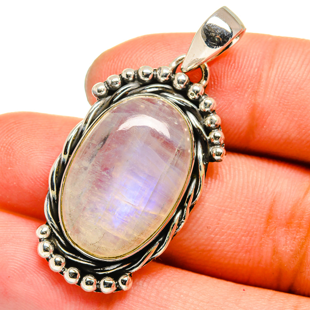 Rainbow Moonstone Pendants handcrafted by Ana Silver Co - PD13386
