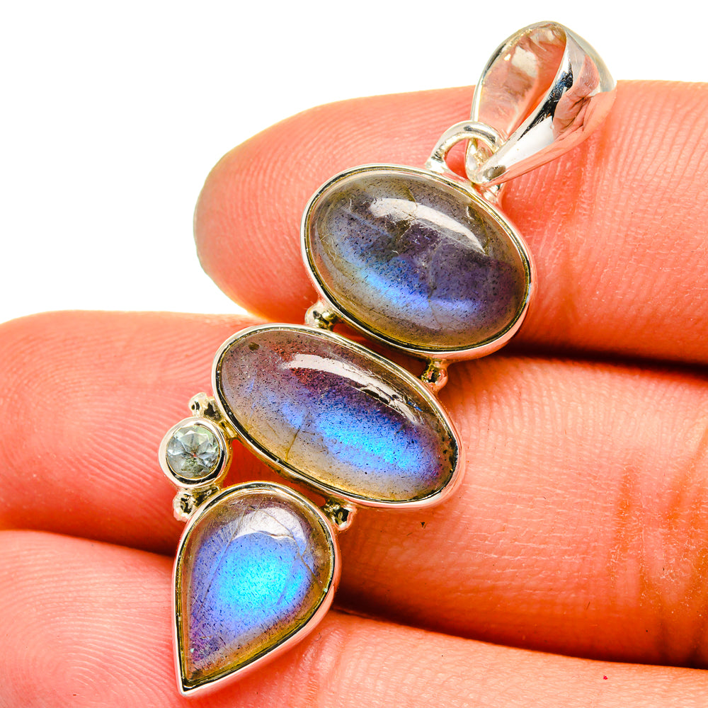 Labradorite Pendants handcrafted by Ana Silver Co - PD13389