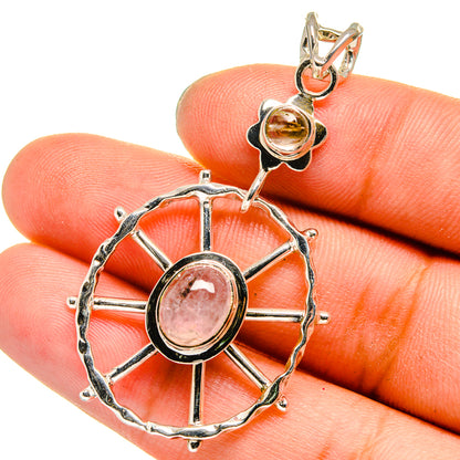 Rose Quartz Pendants handcrafted by Ana Silver Co - PD13394