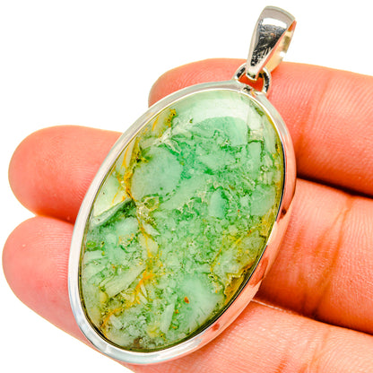 African Green Opal Pendants handcrafted by Ana Silver Co - PD13414