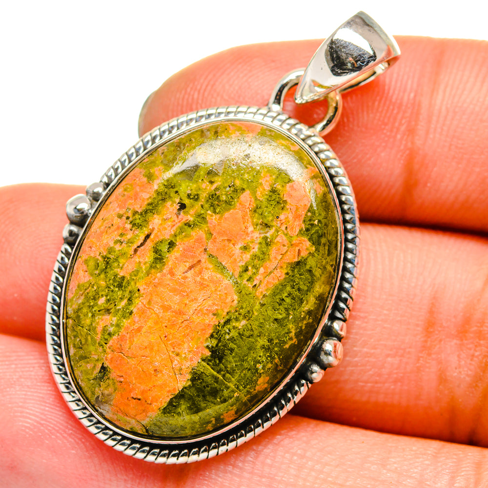 Unakite Pendants handcrafted by Ana Silver Co - PD13415