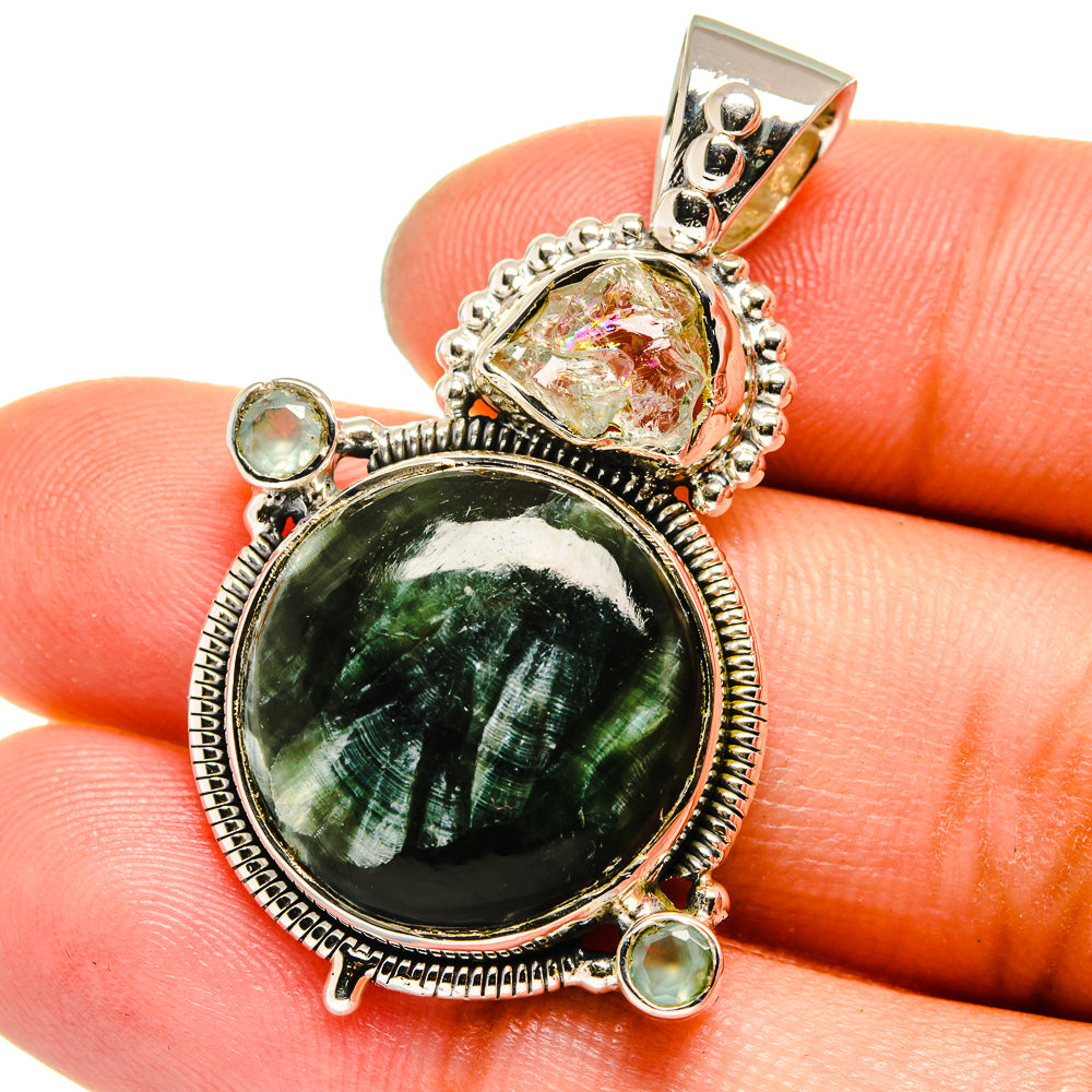 Seraphinite Pendants handcrafted by Ana Silver Co - PD13417