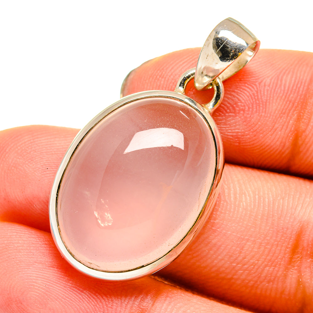 Rose Quartz Pendants handcrafted by Ana Silver Co - PD13424