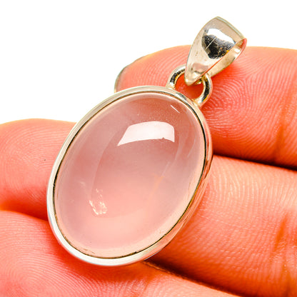 Rose Quartz Pendants handcrafted by Ana Silver Co - PD13424