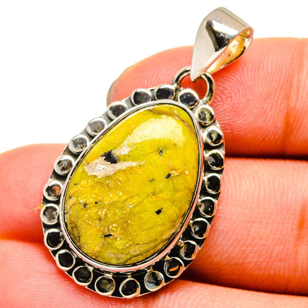 African Green Opal Pendants handcrafted by Ana Silver Co - PD13426