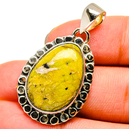 African Green Opal Pendants handcrafted by Ana Silver Co - PD13426