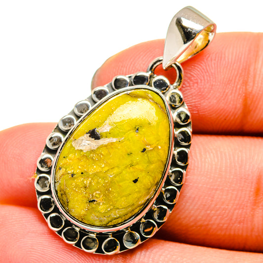 African Green Opal Pendants handcrafted by Ana Silver Co - PD13426