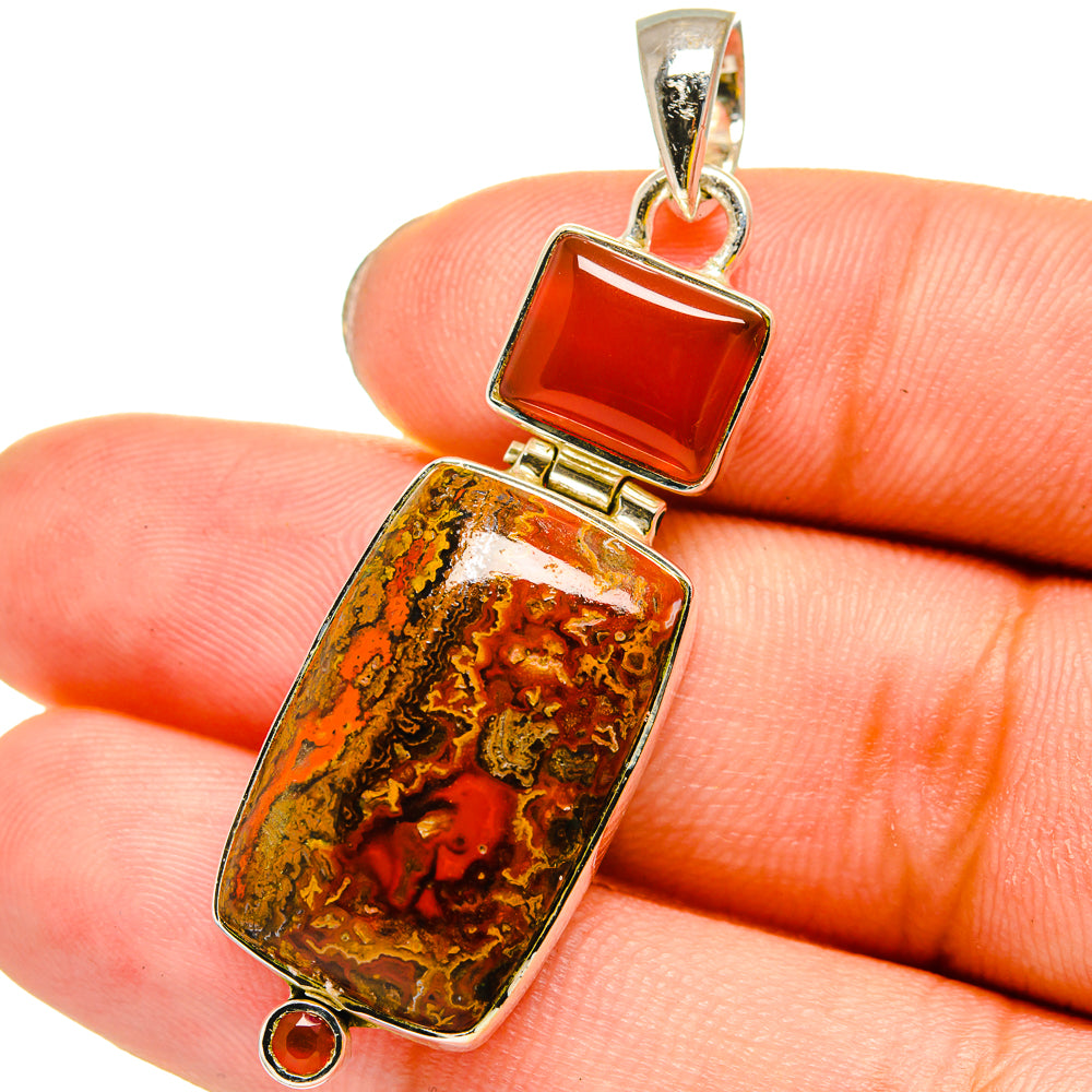 Moroccan Agate Pendants handcrafted by Ana Silver Co - PD13440