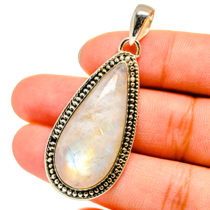 Rainbow Moonstone Pendants handcrafted by Ana Silver Co - PD13441