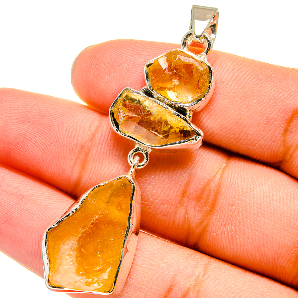 Citrine Pendants handcrafted by Ana Silver Co - PD13442