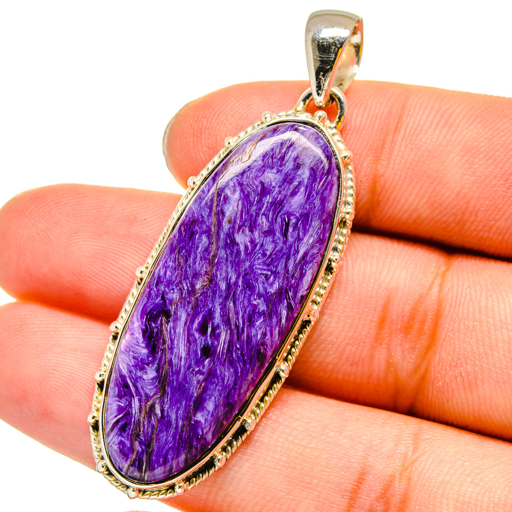 Charoite Pendants handcrafted by Ana Silver Co - PD13445
