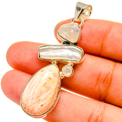 Scolecite Pendants handcrafted by Ana Silver Co - PD13448