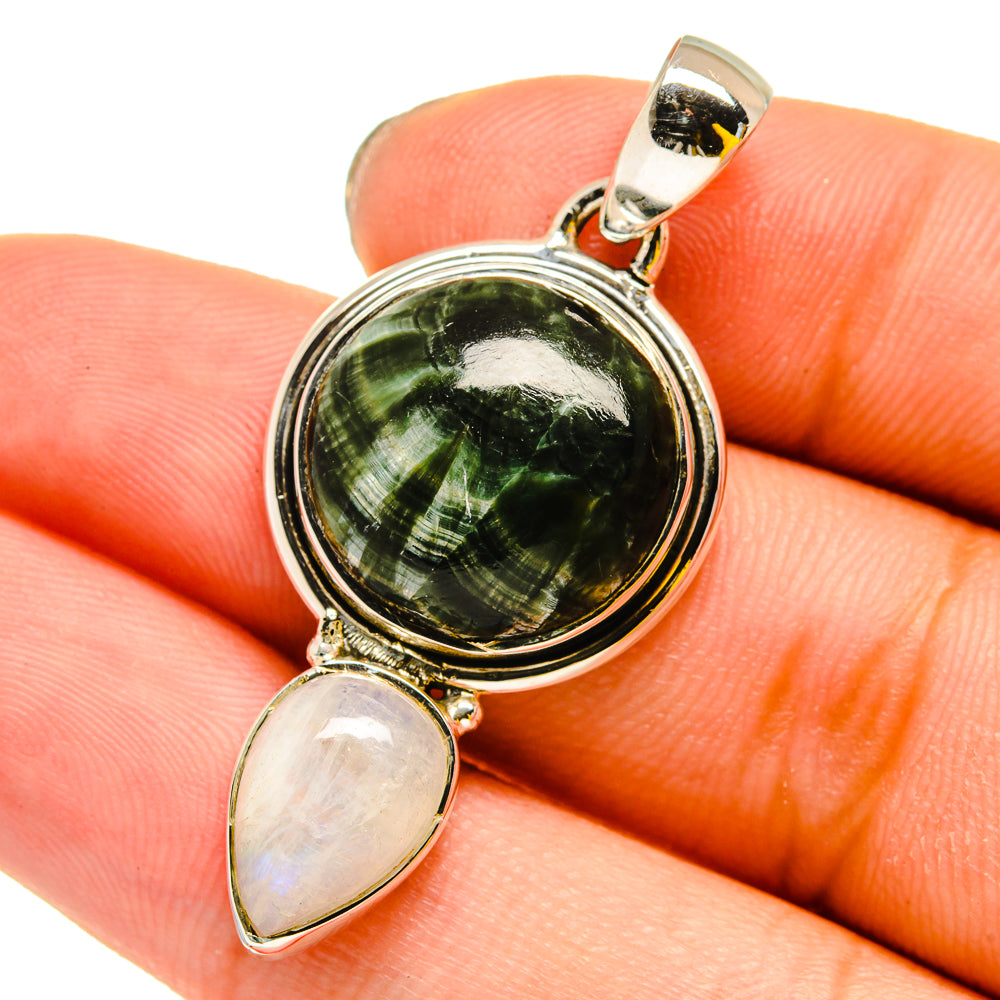 Seraphinite Pendants handcrafted by Ana Silver Co - PD13453