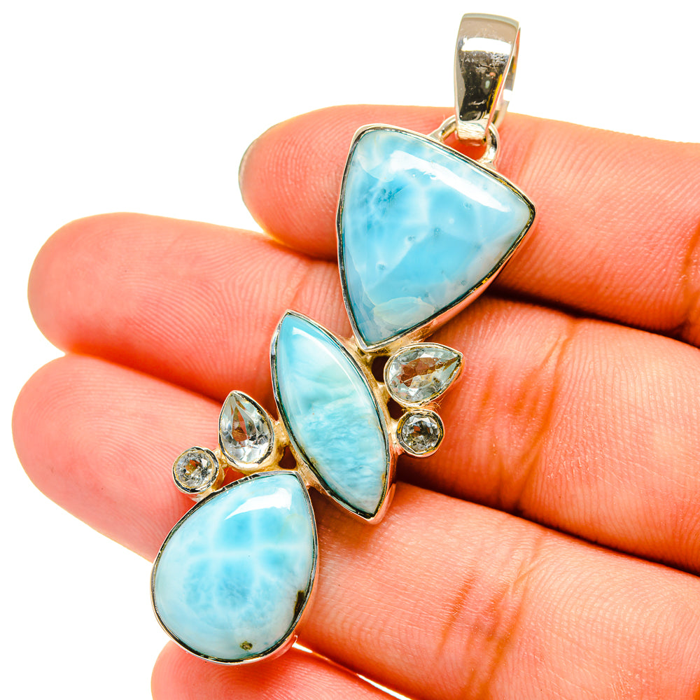 Larimar Pendants handcrafted by Ana Silver Co - PD13455