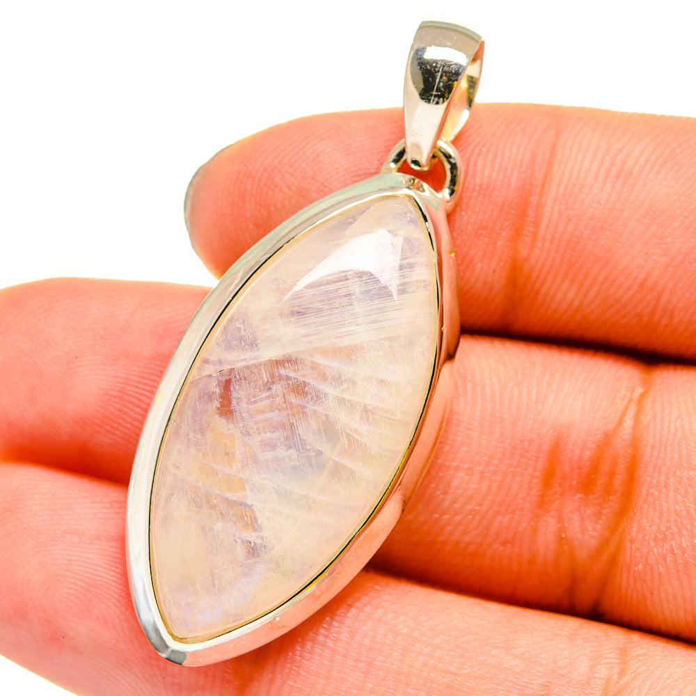 Rainbow Moonstone Pendants handcrafted by Ana Silver Co - PD13456