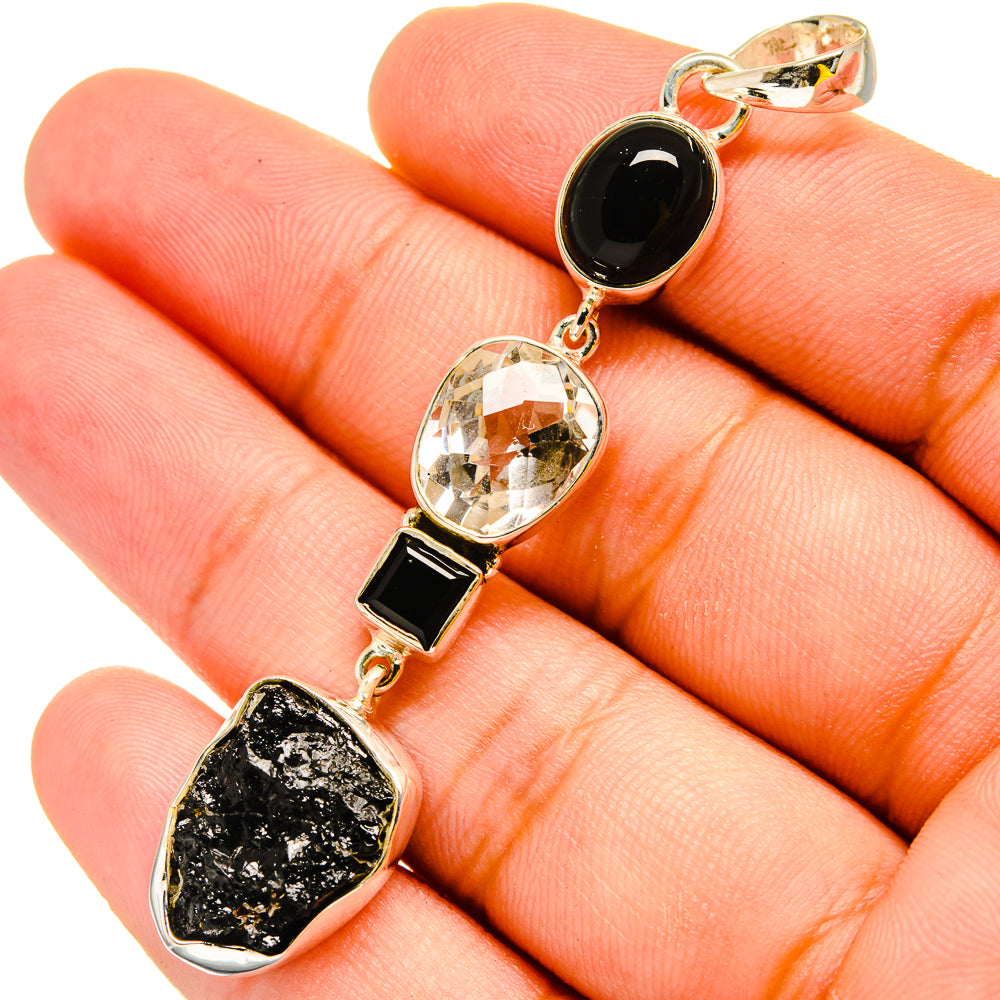 Black Tourmaline Pendants handcrafted by Ana Silver Co - PD13468